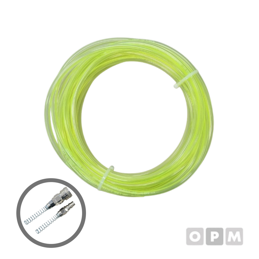 형광 연질 우레탄 에어호스 타카호스(카플러포함) 10M